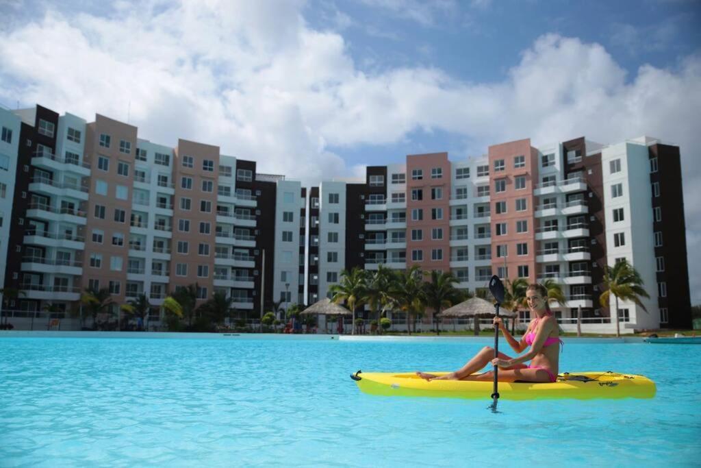 Departamento Con Laguna Artificial Cancún Exteriör bild