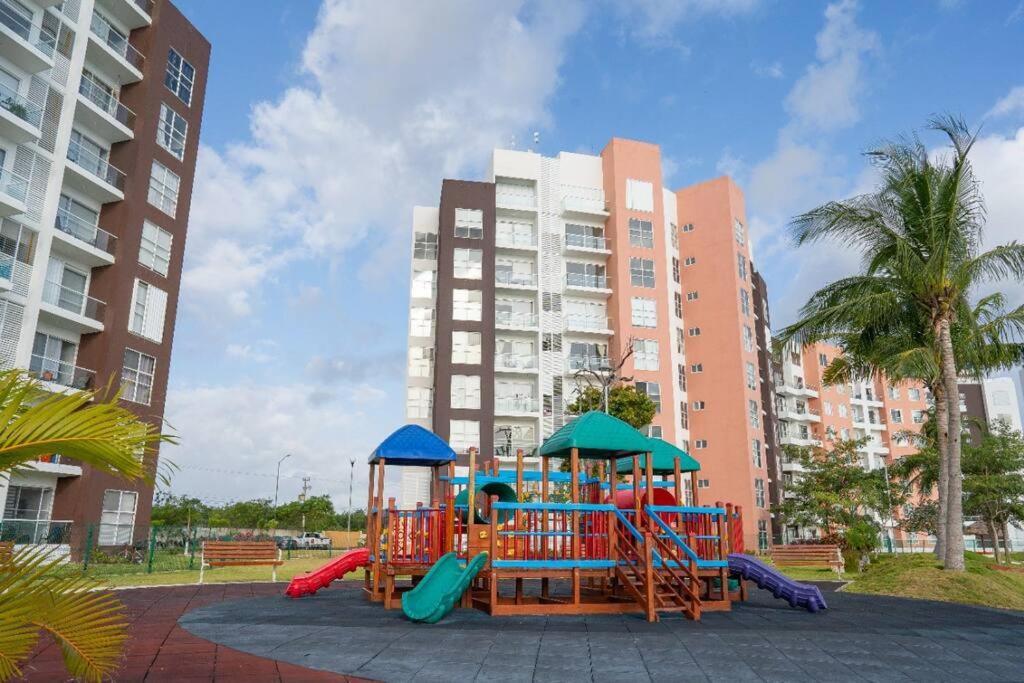 Departamento Con Laguna Artificial Cancún Exteriör bild