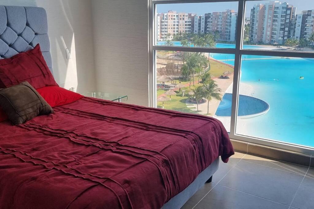 Departamento Con Laguna Artificial Cancún Exteriör bild