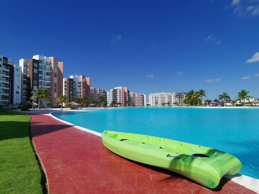 Departamento Con Laguna Artificial Cancún Exteriör bild