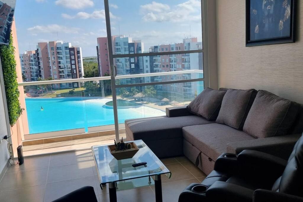 Departamento Con Laguna Artificial Cancún Exteriör bild