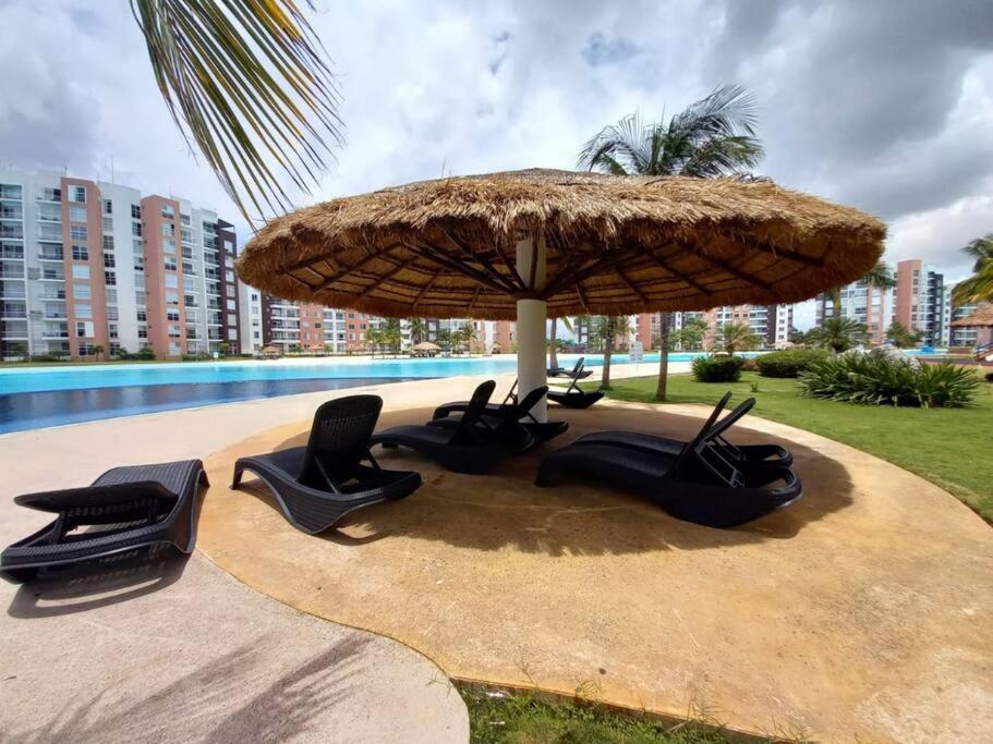Departamento Con Laguna Artificial Cancún Exteriör bild