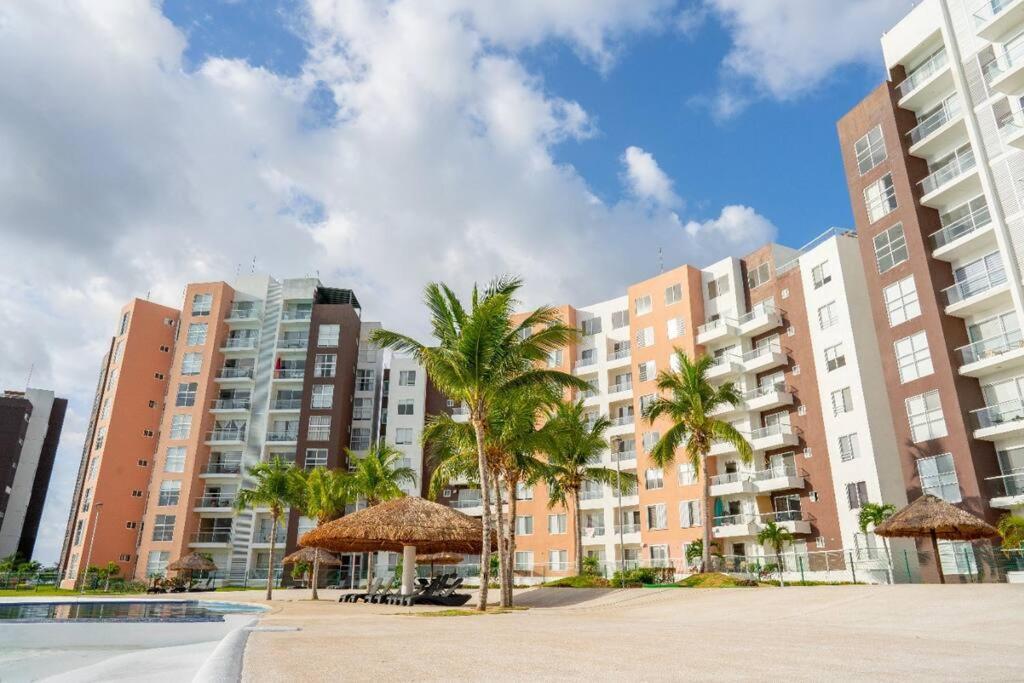 Departamento Con Laguna Artificial Cancún Exteriör bild